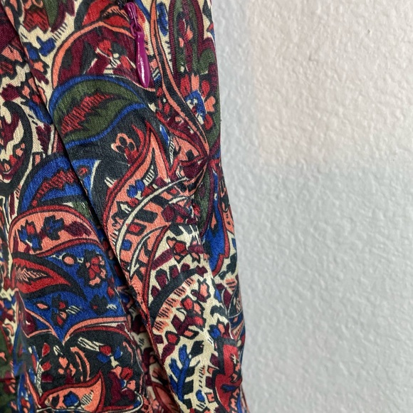 Zara • RARE Paisley Wide Leg Silky Jumpsuit Overall Playsuit Size M - Picture 6 of 6